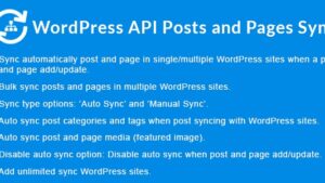 WordPress API Posts and Pages Sync with Multiple WordPress Sites v1.8.1 [Activated]