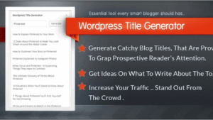 Wordpress Title Generator Plugin v1.1.0