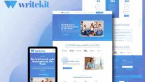 WriteKit - Content Writing Services Agency Elementor Template Kit