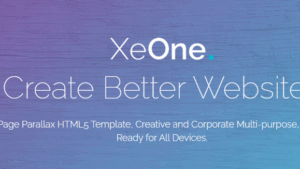 XeOne (v1.5) One Page Parallax