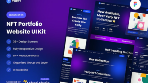 Yorfy NFT Portfolio Website UI Kit
