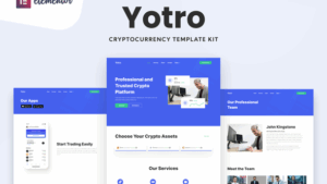 Yotro - Cryptocurrency Elementor Template Kit