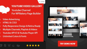 Youtube Video Gallery v2.0.8 Youtube Channel For WPBakery Page Builder