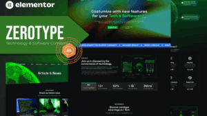 Zerotype — Technology and software company Elementor Template Kit