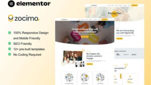 Zocimo - Social Media Marketing Agency Elementor Template Kit