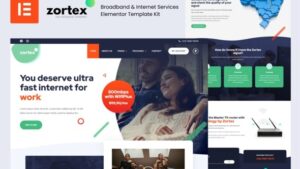 Zortex - Broadband & Internet Services Elementor Template Kit