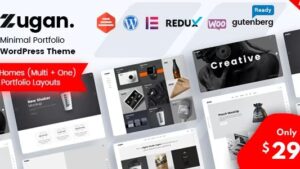 Zugan v1.6.6 Minimal Portfolio WordPress Theme