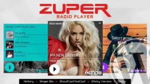 Zuper Shoutcast and Icecast Radio Player With History v3.6