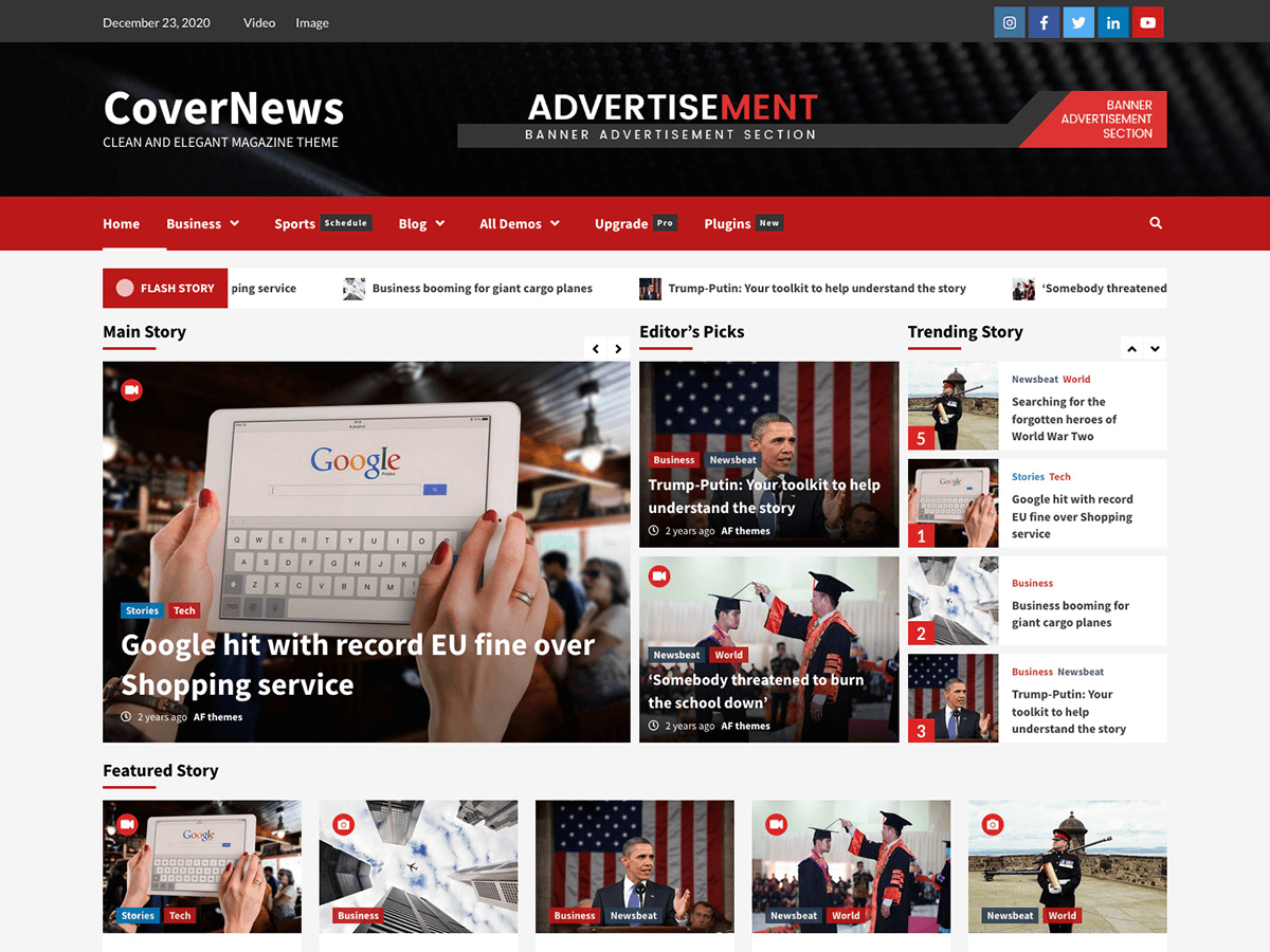 CoverNews Pro (v3.0.0) A Premium Multipurpose WordPress News Theme