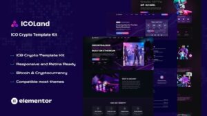 ICOLand - NFT Cryptocurrency Elementor Template Kit