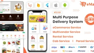 eMart v5.1.0 Multivendor Food, eCommerce, Parcel, Taxi booking, Car Rental App with Admin and Website