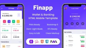 Finapp v.2.2 - Wallet & Banking HTML Mobile Template