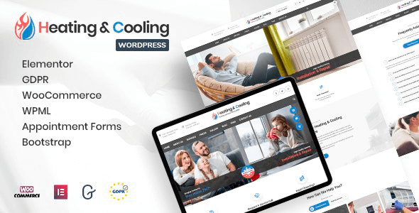 Heacool v2.8 [Activated] Heating Air Conditioning Wordpress Theme