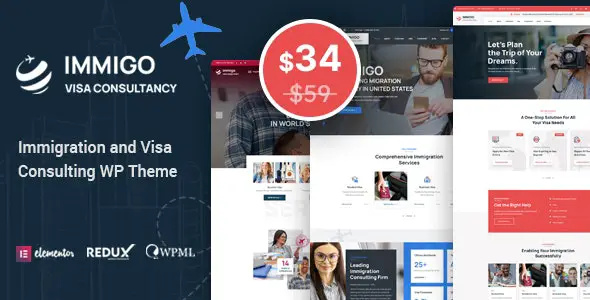 Immigo v1.3 移民和签证咨询WordPress主题