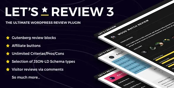 Let's Review (v3.4.3) WordPress插件 - 带联盟选项的评论插件