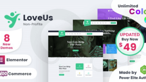Loveus (v3.8) NonProfit Charity WordPress Theme