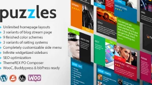 Puzzles v4.2.4 WP Magazine / Review with Store WordPress Theme + RTL