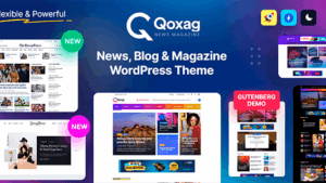 Qoxag (v2.1.0) WordPress News Magazine Theme