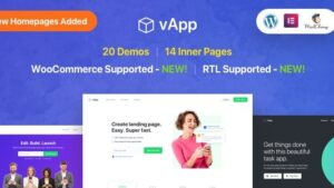 vApp v4.2 App Landing Page WordPress Theme