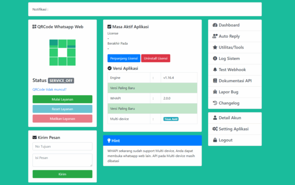 Whatsapp API Gateway (WHAPI) v4.1.2