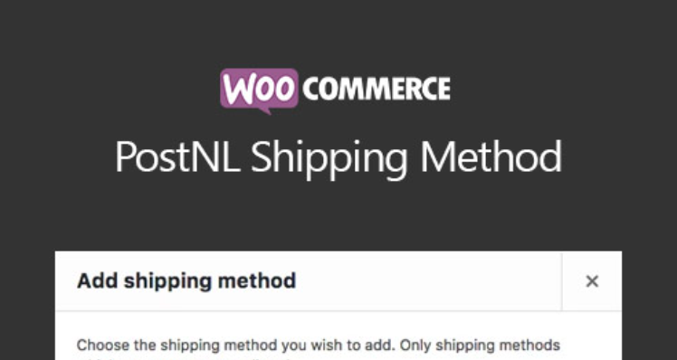 WooCommerce PostNL Shipping Method v1.2.7 - WooCommerce荷兰邮政运输插件