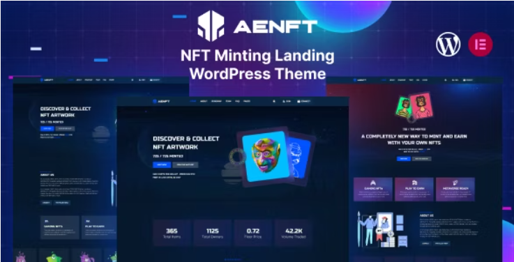 Aenft v.1.0.0 NFT Minting Collection WordPress Theme