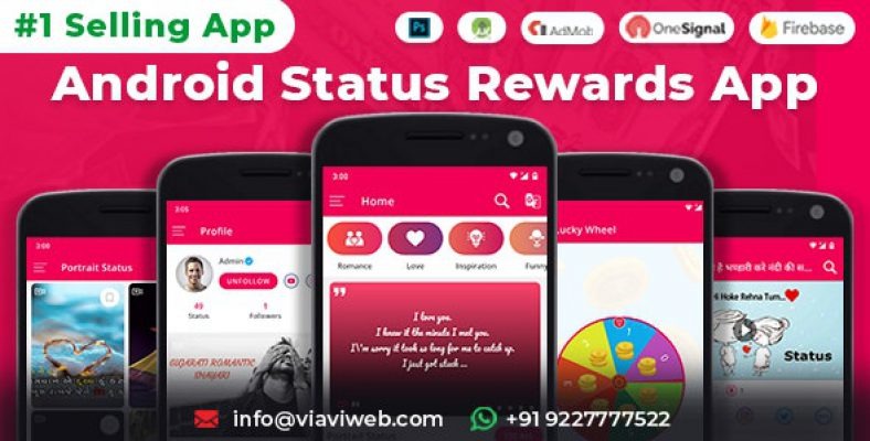 Fixed* Android Status App With Reward Point v13.0 (Lucky Wheel, WA Status Saver, Video, GIF, Quotes & Image)