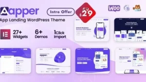 Apper (v2.0.15) App Landing Page Multi-concept WordPress Theme