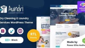 Aundri (v3.0.0) Dry Cleaning Services WordPress Theme + RTL