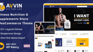 Avvin (v1.4) Fitness Nutrition and Supplements Store WooCommerce Theme
