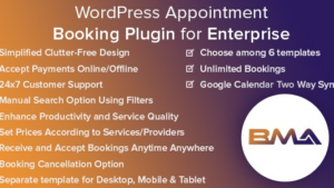 Fixed* BMA (v1.7.8) WordPress Appointment Booking Plugin for Enterprise