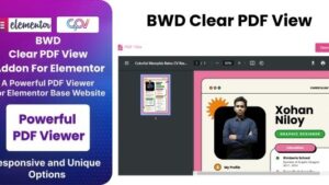 BWD Clear PDF View Addon For Elementor v1.6
