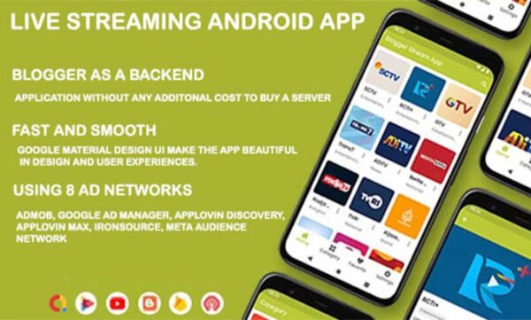 Blogger Stream (v1.0.0) Live TV & Video Streaming App - Blogger API v3