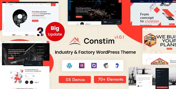 Constim (v.1.0.1) Industrial, Industry & Factory WordPress Theme