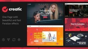 Creatic (v1.2) One Page Parallax WordPress