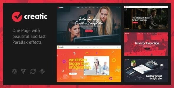 Creatic (v1.2) One Page Parallax WordPress