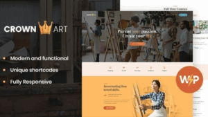 Crown Art (v1.2.11) Drawing and Music School WordPress Theme