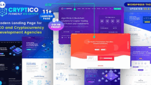 Cryptico v1.4.16 ICO Crypto Landing & Cryptocurrency WordPress Theme