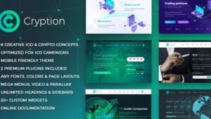 Cryption v.1.0.6.5 ICO, Cryptocurrency & Blockchain WordPress Theme