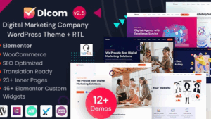 Dicom (v2.3) IT Startup & SEO Marketing Services WordPress Theme [Activated]