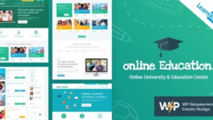 Education Center (v3.6.12) LMS Online University & School Courses Studying WordPress Theme [Activated]