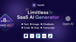 FastAi (v1.5.3) SaaS AI Content Voice Text Image Chat & Code Generator