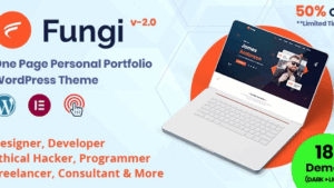 Fungi (v1.0.4) One Page Personal Portfolio WordPress Theme