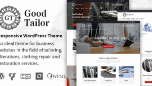Good Tailor (v1.5.13) Fashion & Tailoring Services WordPress Theme
