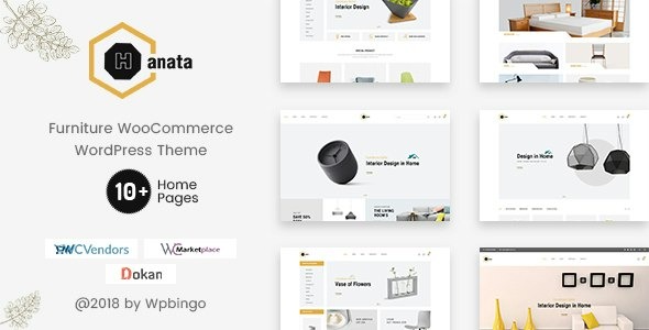 Hanata (v1.2.5) Marketplace WooCommerce Furniture Theme