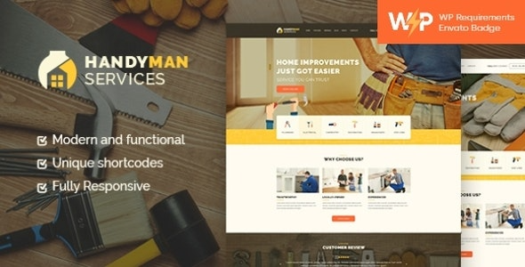 Handyman (v1.4.7) Construction and Repair Services Building WordPress Theme