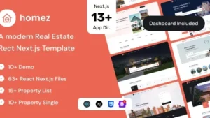 (v1.4) Homez Real Estate React NextJS Template