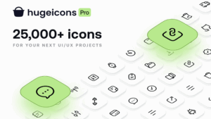 Hugeicons Pro (v2.0) 25,000+ Icons