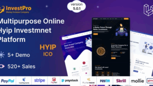 Hyip InvestPro (v6.0.3) Advance HYIP & ICO Investment Wallet & Banking Platform (Activated)