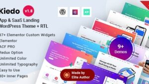 Kiedo (v2.1) App & SaaS Landing WordPress Theme [Activated]